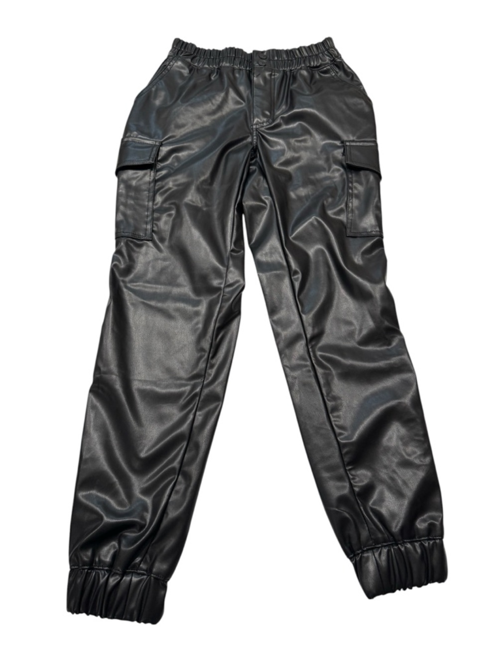 Madden Girl - Juniors‎ Black Faux Leather Joggers (Never Used) - Size XS